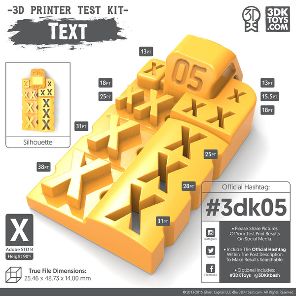 3D Printer Test Kit 2.0
