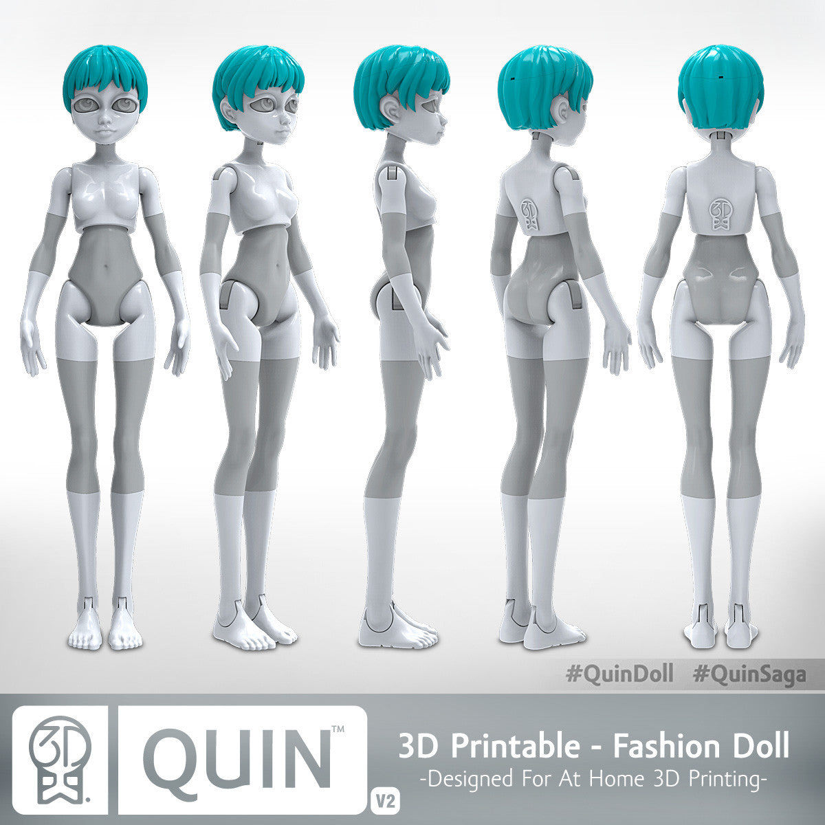 Quin, The 3D-Printable Doll – 3DKitbash