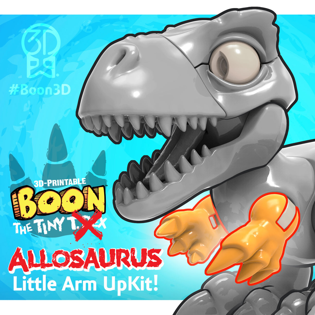 Boon's Allosaurus Arms - Free 3D Model For 3D-Printing – 3DKitbash