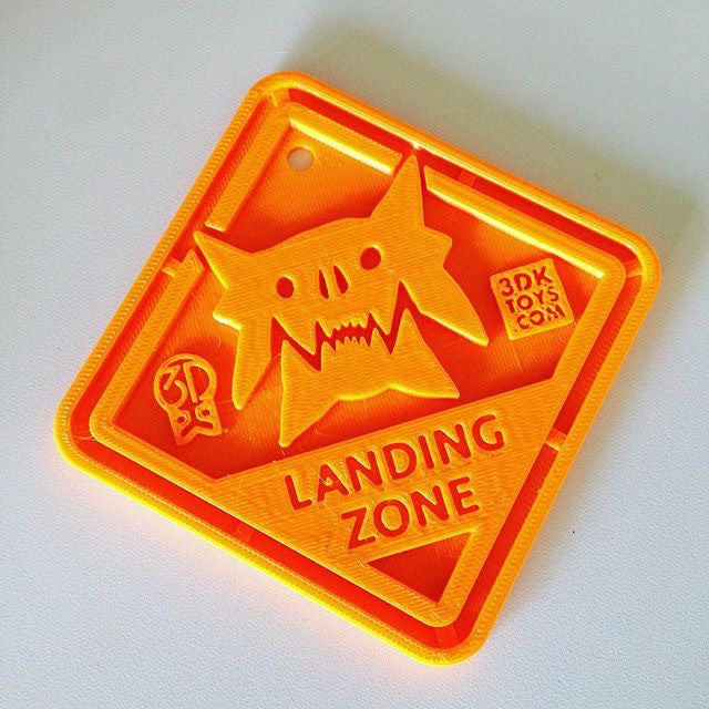Monster Landing Zone Plaque