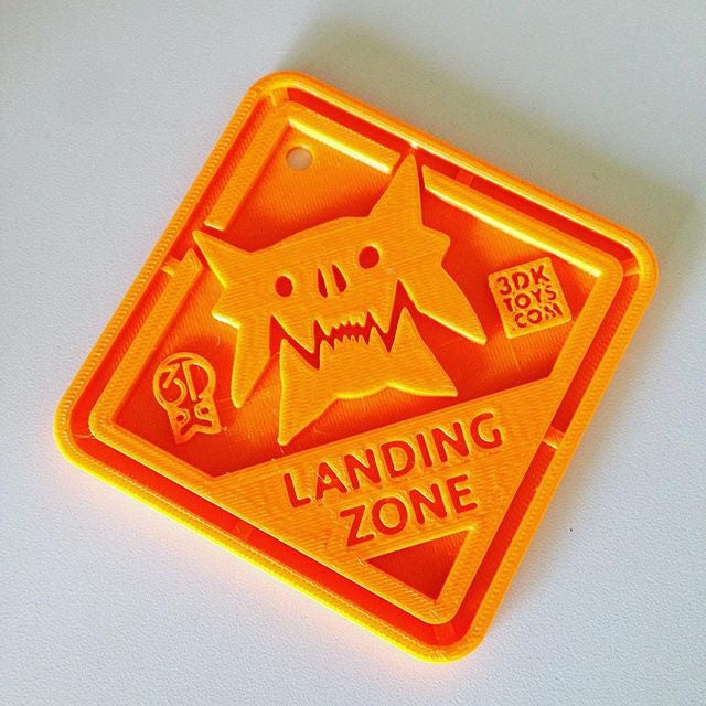 Monster Landing Zone Plaque - Free 3D Model For 3D-Printing – 3DKitbash